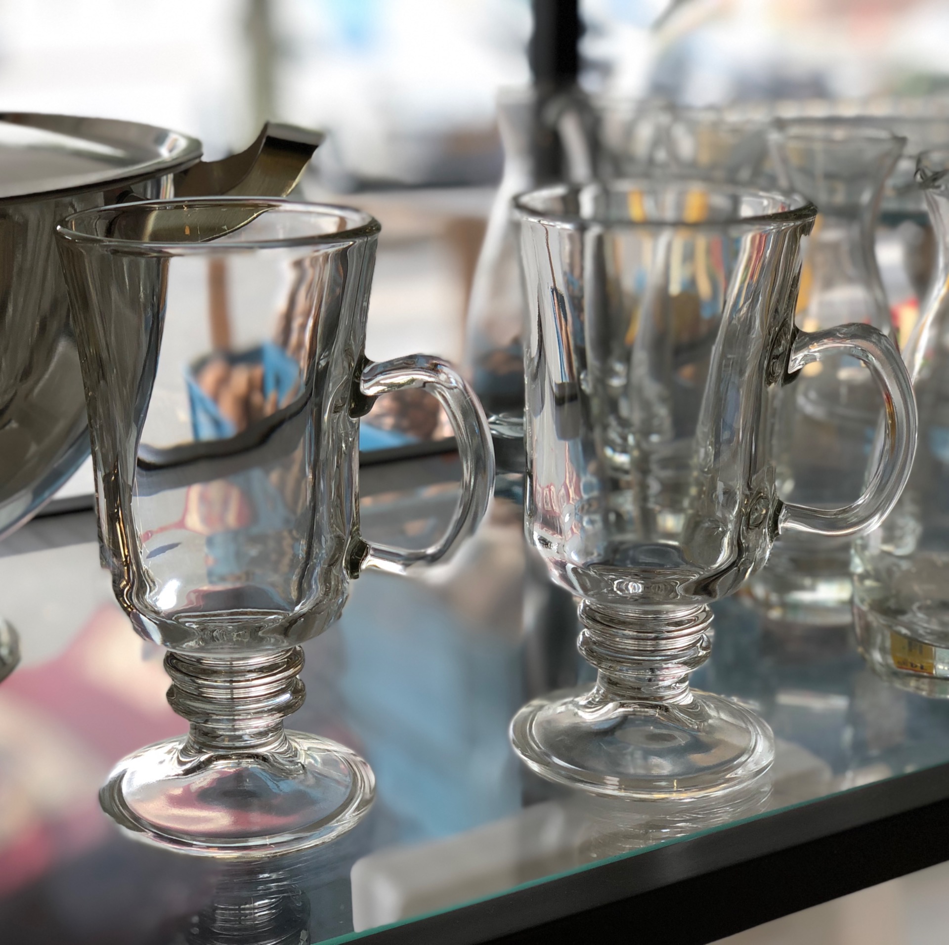 Varken Onderzoek Mortal Irish Coffee – Koffieglazen – Macchiato glazen op voet met handvat - Set  van 6 - BazaarTanger
